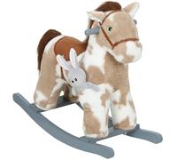 AIYAPLAY Cavallo a dondolo per bambini, cavalcabile in peluche con suono realistico e giocattolo in peluche, sedia a dondolo per bambini dai 2 ai 5 anni, marrone