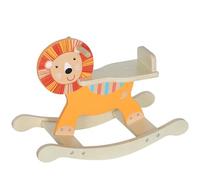 AIYAPLAY Cavallo a dondolo per bambini, giocattolo a dondolo per bambini in legno con manubrio e base stabile, per interni ed esterni, regalo per e bambine dai 2 ai 5 anni, arancione