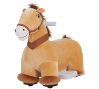 AIYAPLAY Cavallo Elettrico Cavalcabile per Bambini 18-36 Mesi e Musica Marrone