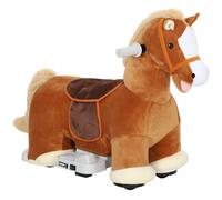 AIYAPLAY Cavallo Elettrico per Bambini con Pedali, Rotelle e Suoni Marrone