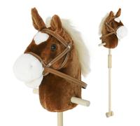 AIYAPLAY Cavallo Giocattolo con Bastone per Bambini 24+ Mesi Marrone