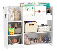 AIYAPLAY Contenitore giocattoli e libri 3 livelli orso Bianco | Organizzatore di giocattoli, scaffali aperti, camera da letto, camera dei bambini, sala giochi