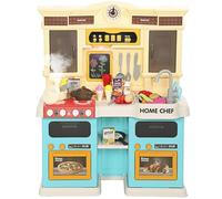 AIYAPLAY Cucina dei giochi per bambini con acqua corrente, rubinetto elettrico, luci e rumori, pentole, pentole da cucina con accessori da cucina, set da gioco per bambini da 3 a 6 anni, verde