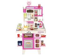 AIYAPLAY Cucina per Bambini 3-6 Anni con 104 Accessori 52.5x22x100 cm Rosa