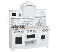AIYAPLAY Cucina per Bambini 3-6 Anni Giocattolo in Legno con Accessori Bianco