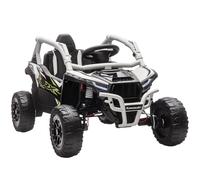AIYAPLAY Fuoristrada elettrico 12V per bambini, telecomando, luci LED, musica, clacson, per bambini da 3-8 anni, Grigio Aosom Italy
