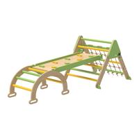 AIYAPLAY Gioco Educativo con Triangolo, Parete Liscia e Arco 191.5x74.5x63 cm