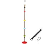 AIYAPLAY Gioco per Bambini Arrampicata con Seduta a Disco per Giardino Rosso