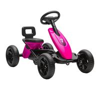 AIYAPLAY Go Kart a pedali per bambini, auto da corsa per bambini con pneumatici silenziosi in EVA, per 2-5 anni, rosa