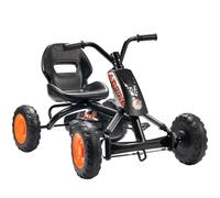 AIYAPLAY Go-kart a pedali per bambini, go-kart per bambini con ruote antiscivolo, avanti e indietro, telaio in acciaio, auto a pedali per bambini e bambine da 2 a 5 anni, nero
