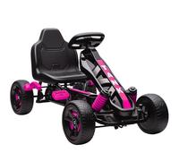 AIYAPLAY Go Kart a pedali, veicolo da corsa con frizione automatica, freno, ruote in EVA antiscivolo, telaio in metallo, Go Kart per bambini dai 3 ai 6 anni, rosa