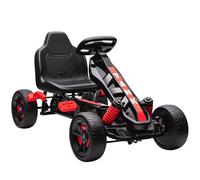 AIYAPLAY Gokart, auto a pedale, con freno a mano, sistema di accoppiamento automatico, marcia avanti e indietro, veicolo a pedale, con ruote antiscivolo Eva, per bambini, 3-6 anni, rosso