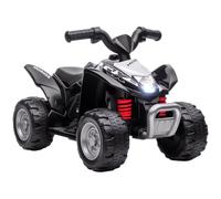 AIYAPLAY HONDA Quad Elettrico per Bambini 18-36 Mesi, Mini Quad per Bambini con Luci LED, Clacson e Pedali, Velocità max 2.8 km/h, 65.5x38.5x43.5 cm, Nero