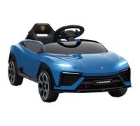 AIYAPLAY Lamborghini - Auto elettrica per bambini, 12 V, 2 motori, LED blu | 2,4 GHz Telecomando, Veicolo per Bambini con Clacson, Musica, Avvio Delicato, Veicolo Elettrico per Bambini 3-6 Anni