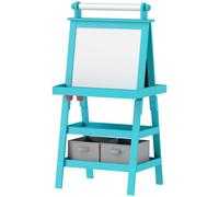 AIYAPLAY Lavagna con Cavalletto per Bambini in Legno con Rotolo di Carta Rosa