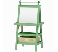 AIYAPLAY Lavagna con Cavalletto per Bambini in Legno con Rotolo di Carta Verde