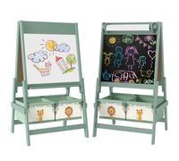 AIYAPLAY Lavagna per Bambini 3 in 1 con Rotolo di Carta e 2 Cestelli