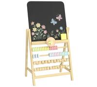 AIYAPLAY Lavagna per Bambini Doppia Facciata in Legno 2+ Anni Color Legno