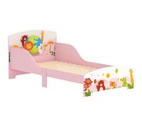AIYAPLAY Letto Bambini 3+ Anni con Bordi Rialzati e Sponde di Sicurezza Rosa