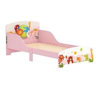 AIYAPLAY Lettino per Bambini 3+ Anni con Bordi Rialzati e Sponde di Sicurezza, Letto Bambini in Legno, 143x77x60 cm, Rosa
