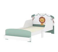 AIYAPLAY Letto per Bambini 3-8 Ann Basso con Spazio Contenitore e Sponde Laterali, Lettino per Bambini in MDF e Compensato, 150x77x60 cm, Verde