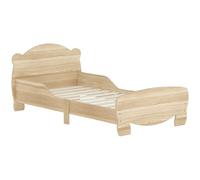 AIYAPLAY Letto per bambini +3 anni 140x70 cm Letto per bambini in legno a forma di orso Testata carico 80 kg per camera da letto Naturale