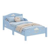 AIYAPLAY Letto Montessori per Bambini 3-6 Anni, Forma di Nuvola in Legno, Blu