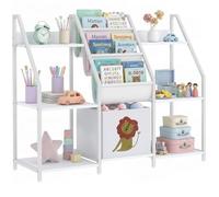 AIYAPLAY Libreria Montessoriana per Bambini 3-8 Anni, Bianco