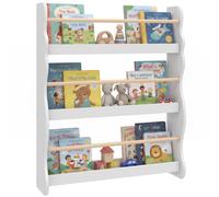 AIYAPLAY Libreria Montessoriana per Bambini 3-8 Anni con 3 Ripiani, Bianco