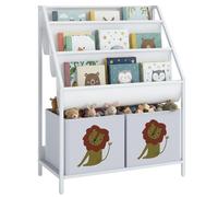 AIYAPLAY Libreria Montessoriana per Bambini 3-8 Anni con 4 Ripiani, Bianco