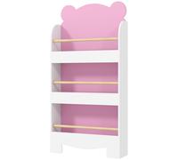 AIYAPLAY Libreria per Bambini a Forma di Orsetto 3 Ripiani 55x15x110 cm, Rosa