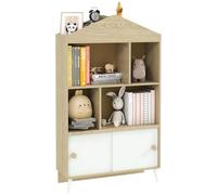 AIYAPLAY Libreria per Bambini con 4 Cubi Aperti e Ripiani, 80x30x140.5 cm