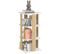 AIYAPLAY Libreria per bambini con ruote, scaffale per bambini con 3 ripiani per asili e camerette, colore: bianco e naturale