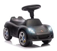 AIYAPLAY Macchina Cavalcabile per Bambini con Licenza Porsche, Nero Opaco | Auto per Bambini 18-36 Mesi, Spinta Manuale, Clacson, Fari e Suono di Avviamento