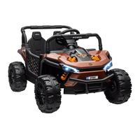 AIYAPLAY Macchina Elettrica per Bambini 12V con Telecomando e Cintura, Marrone