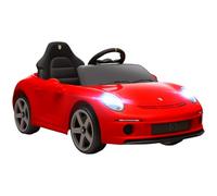AIYAPLAY Macchina Elettrica per Bambini 3-5 Anni Licenza RUF GT Rosso | Auto Elettrica per Bambini, con Telecomando, Avvio Lento, Cintura di Sicurezza, Luci, Musica e USB