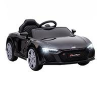 AIYAPLAY Macchina Elettrica per Bambini 3-6 Anni 12V Audi R8 Spyder Nero | Auto Elettrica per Bambini, Telecomando, 2 Motori, Porte Apribili, Sospensioni, Musica, USB, Cintura, Clacson, 3-5 km/h
