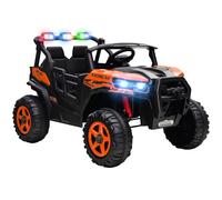 AIYAPLAY Macchina Elettrica per Bambini 3-8 Anni 24V a 2 Posti, Doppio Motore, Telecomando e Soft Start, Arancione Aosom Italy