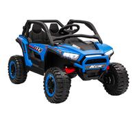 AIYAPLAY Macchina Elettrica per Bambini 3-8 Anni 24V con Guida Manuale e Telecomando, Velocità 5-7km/h, Blu