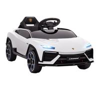 AIYAPLAY Macchina Elettrica per Bambini 3-8 Anni Lamborghini 12V Bianca