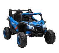 AIYAPLAY Macchina Elettrica per Bambini UTV 12V con 2 Motori e Luci, Blu
