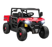 AIYAPLAY Macchina Elettrica per Bambini UTV Fuoristrada 12V 3-8 Anni Rosso