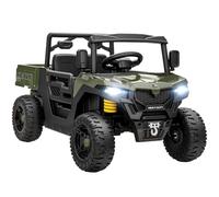 AIYAPLAY Macchina Elettrica per Bambini UTV Fuoristrada 12V 3-8 Anni Verde