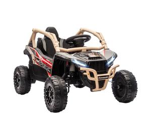 AIYAPLAY Macchina Elettrica per Bambini UTV KAWASAKI TERYX KRX 12V Giallo