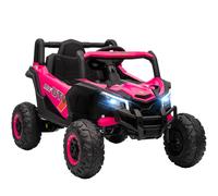 AIYAPLAY Macchina per Bambini Elettrica 12V con Telecomando e Cintura, Rosa