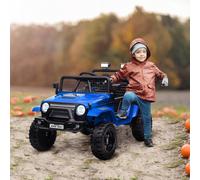 AIYAPLAY Macchina per Bambini Fuoristrada 12V con Doppio Motore, Auto Elettrica per Bambini 3-6 Anni con Telecomando, Luci e Musica, Blu La macchina elettrica per bambini AIYAPLAY da 12V trasforma ogn