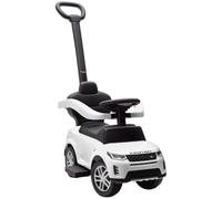 AIYAPLAY Macchina Primi Passi Cavalcabile per Bambini 18-36 Mesi, Bianco | Passeggino per Bambini, Licenza Land Rover Discovery, Maniglione e Barriera a 360°, in PP e Acciaio