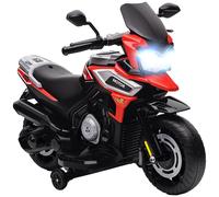 AIYAPLAY Moto Elettrica per Bambini con Rotelle, Specchietti e Poggiapiedi Blu