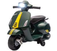 AIYAPLAY Moto Elettrica per Bambini Licenza Vespa 6V Età 2-6 Anni Verde Scuro