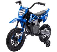 AIYAPLAY Moto Giocattolo per Bambini 3-6 Anni con Rotelle Rimovibili Blu